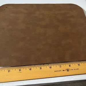 Ariat Tan Leather Desk Pad - 8 x 11 inches (roughly)